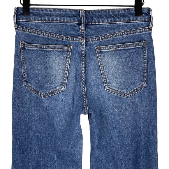 Anthropologie Pilcro Jeans Womens 26 High Rise Flare Raw Hem Seamed Stretch - Picture 5 of 9